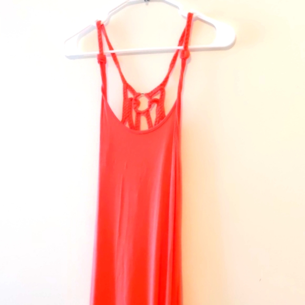 Poetry Dress Low Front Long Back Coral Size Large